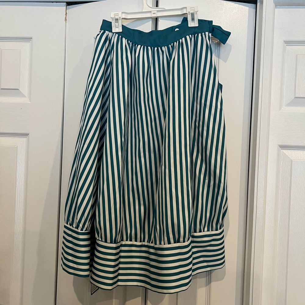 Retro stage TURQUOISE 1950S STRIPES ROMPER & SKIRT - Picture 12 of 14
